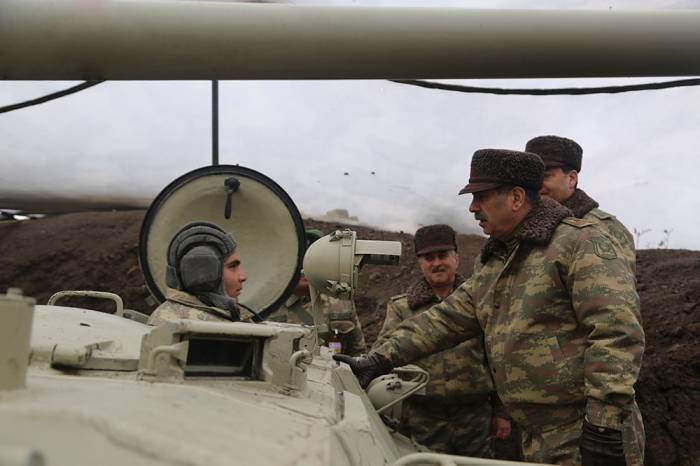 Azerbaijani defense minister observes Armed Forces