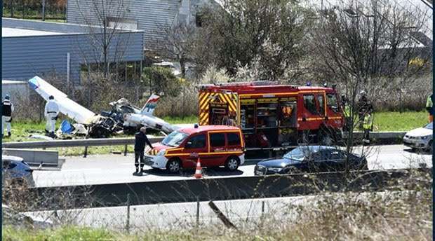 Two reportedly dead as light plane crashes on motorway in France