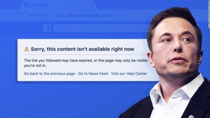 Elon Musk deletes Facebook accounts for Tesla and SpaceX