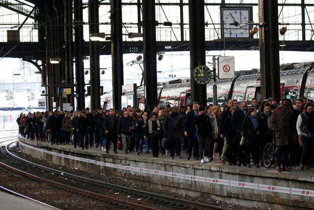 French public sector, rail workers strike in test for Macron