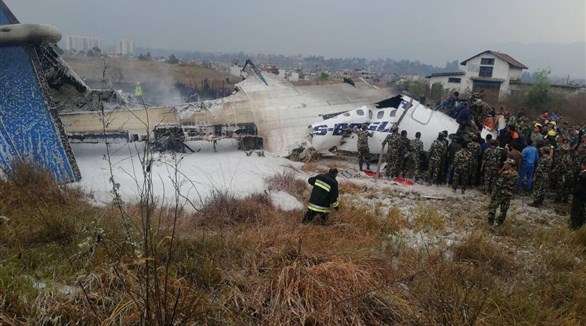نيبال: مقتل 40 واصابة العشرات في تحطم طائرة