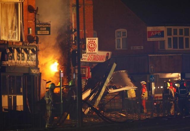 UK police charge three men over shop blast that killed five in Leicester