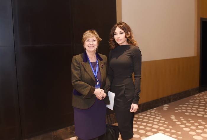 Mehriban Aliyeva se reúne con la vice presidenta del Senado de Italia