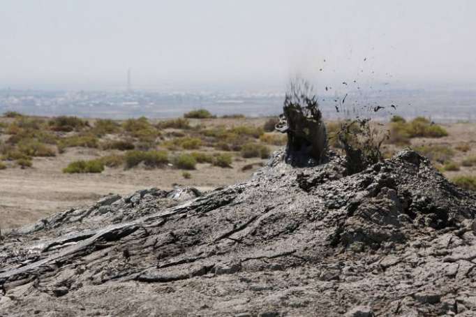 Mud volcano erupts in Azerbaijan