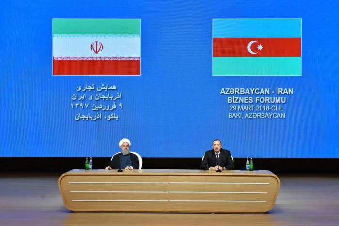 Azerbaijani, Iranian presidents taking part in business forum in Baku - PHOTOS, UPDATED