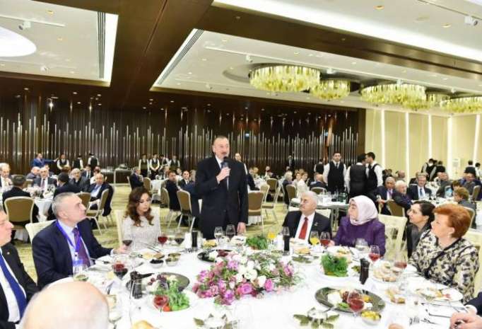 President Aliyev, his spouse attend reception hosted in honor of participants of 6th Global Baku Forum