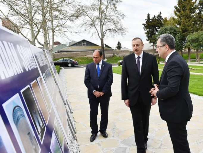President Ilham Aliyev arrive in Barda region, attend openings - PHOTOS