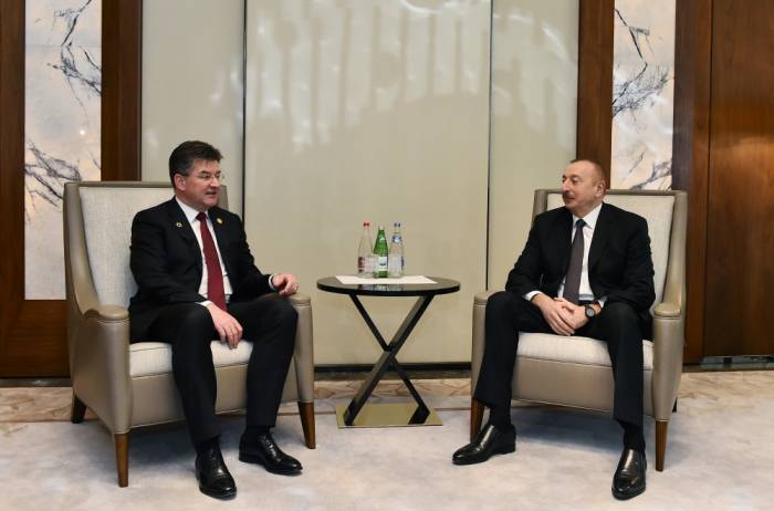 Ilham Aliyev se reúne con el presidente de la Asamblea General de la ONU