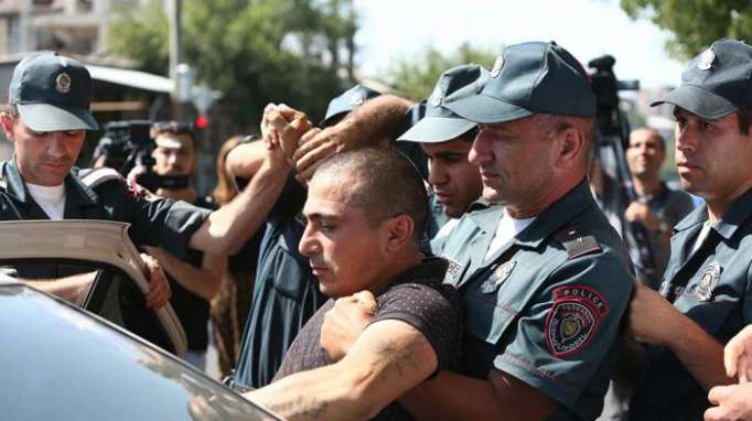 Opposition activists clash with police in Yerevan