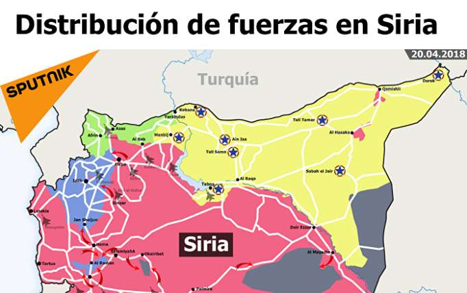 La distribución de fuerzas en Siria