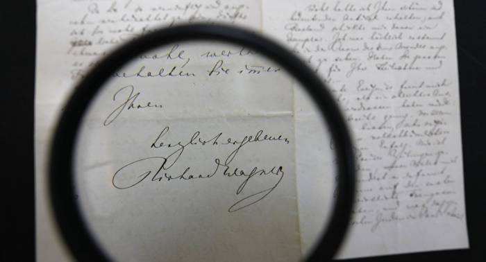 Una carta manuscrita de Wagner de contenido antisemita se subasta en Israel