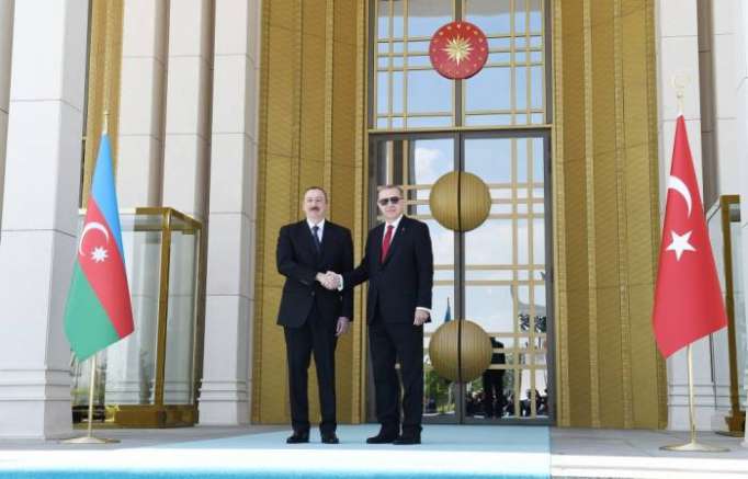  Türkischer Präsident Erdogan begrüßte Ilham Aliyev - Fotos + Video