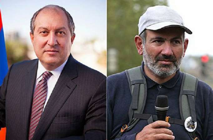 Armenia President meets with opposition movement leader