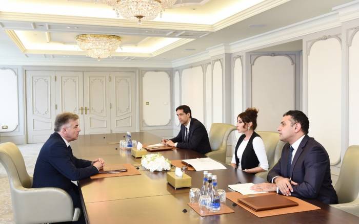 Erste Vizepräsidentin Mehriban Aliyeva trifft Senator Alain Houpert