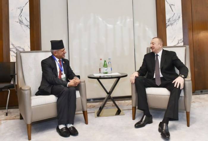 President Ilham Aliyev meets with Nepalese FM