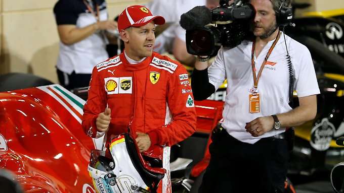 Vettel rast in Bahrain auf Startplatz eins