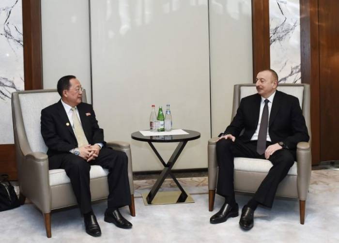 Azerbaijani president meets with North Korean FM