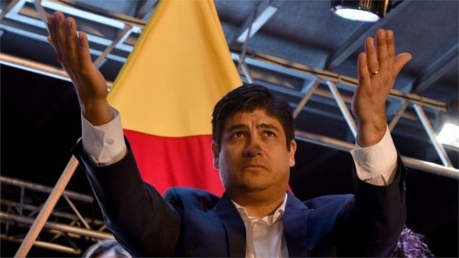 Costa Rica president-elect Carlos Alvarado calls for unity