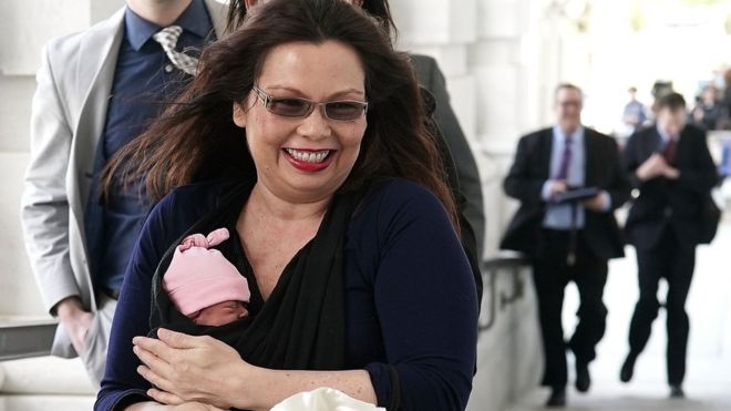 Senator Tammy Duckworth makes history by taking baby to work