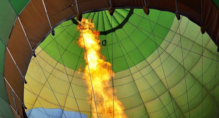 Se estrella un globo de aire caliente en Corea del Sur (foto)