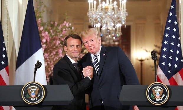 Macron pitches new Iran deal to sweeten existing agreement for Trump