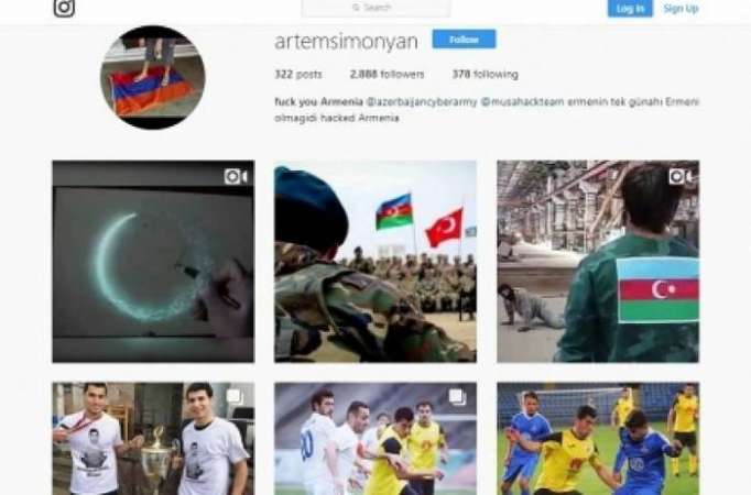 Aparece la bandera de Azerbaiyán en la cuenta del futbolista armenio-Fotos