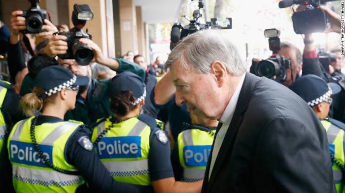 Vatican treasurer Cardinal Pell to face trial on historical abuse charges