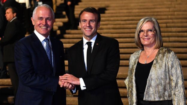 Macron thanks Australian leader