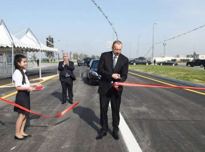President Ilham Aliyev attends opening ceremony of road tunnel