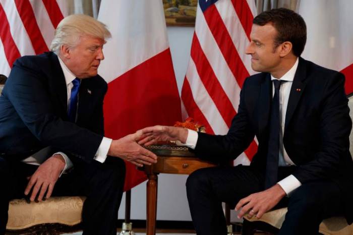 Donald Trump tells Emmanuel Macron he 