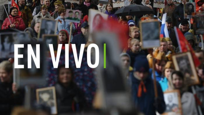 EN VIVO: El Regimiento Inmortal marcha por Moscú en homenaje a los caídos en la II Guerra Mundial