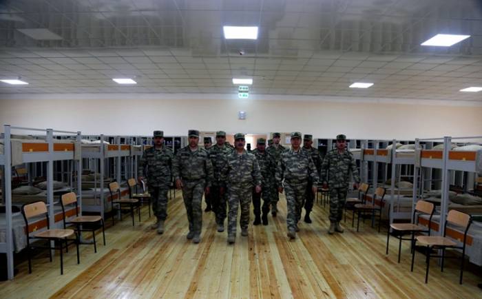 Azerbaijani defense minister inaugurates several military facilities