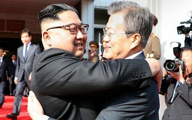 Kim Jong-un meets South Korean president in surprise talks to salvage historic Trump summit