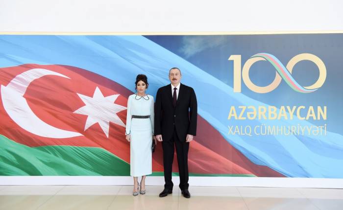 President Ilham Aliyev, First Lady Mehriban Aliyeva attend official reception on occasion of 100th anniversary of ADR - PHOTOS