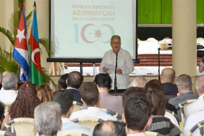 Celebran en Cuba centenario de la República de Azerbaiyán