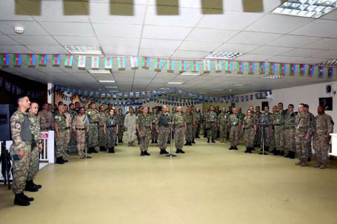 Azerbaijani peacekeepers in Afghanistan celebrate Republic Day