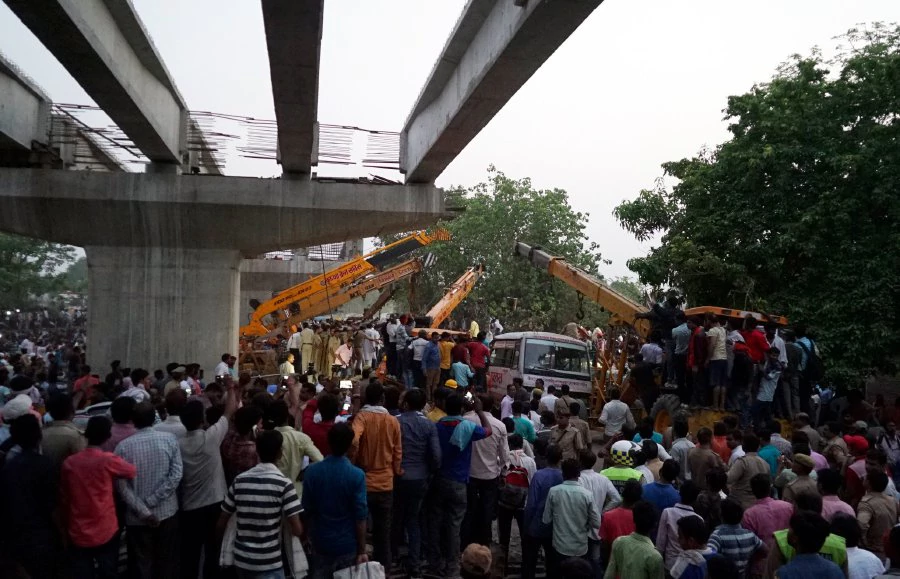 19 dead, 30 feared trapped after part of flyover collapses in Indian city