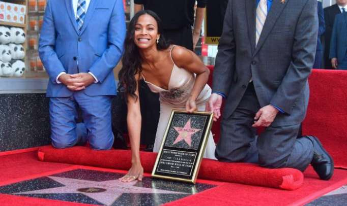 Zoe Saldana a reçu son étoile