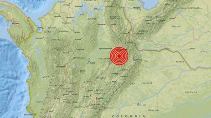 Se registra un sismo de magnitud 5,7 en Colombia