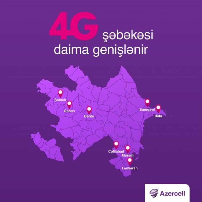 Azercell 4G şəbəkəsini genişləndirir