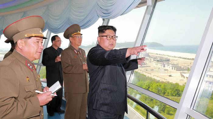 Kim Jong-un inspeccionó la construcción de instalaciones turísticas en Wonsan