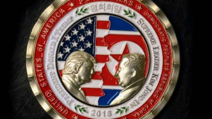 Une médaille déjà prête pour la rencontre Trump-Kim