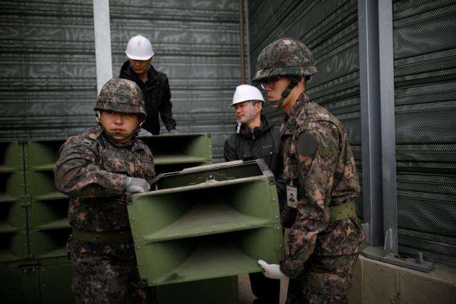 North and South Korea start to dismantle border speakers, fulfilling summit pledge  