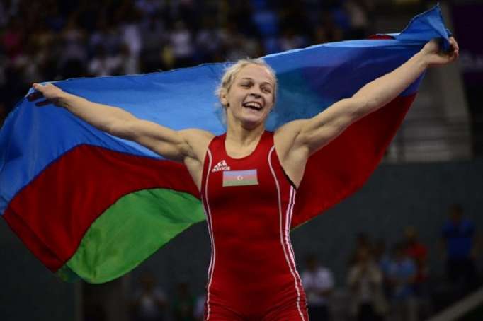 Azerbaijani female wrestler grabs gold at European Championships