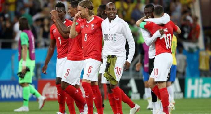 Los suizos están satisfechos con el empate ante Brasil