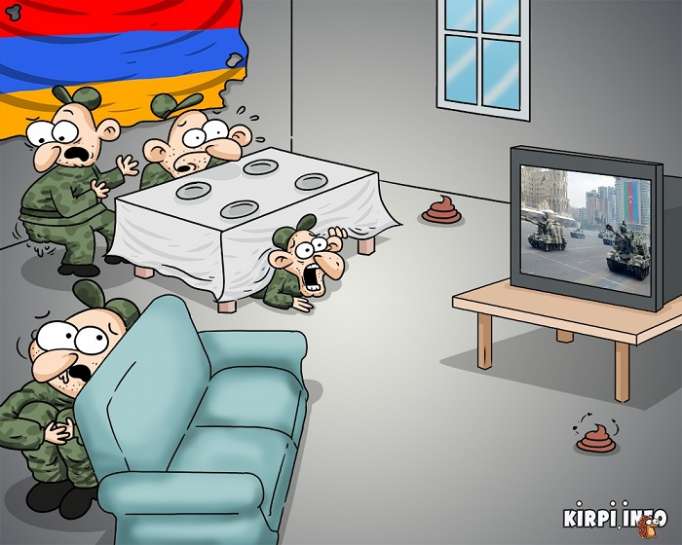 Aserbaidschanische Militärparade macht Armenien besorgt - KARIKATUR