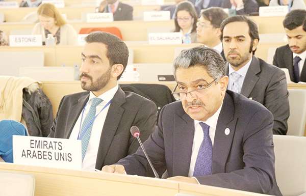 الإمارات تؤكد حرصها على التعامل مع مجلس حقوق الإنسان بصدق وشفافية