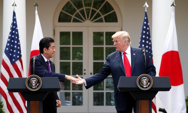 Trump says working with Abe to improve U.S.-Japan trade relations
 