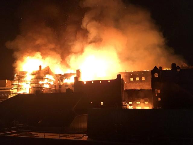 Major fire ravages celebrated Glasgow School of Art for second time
 