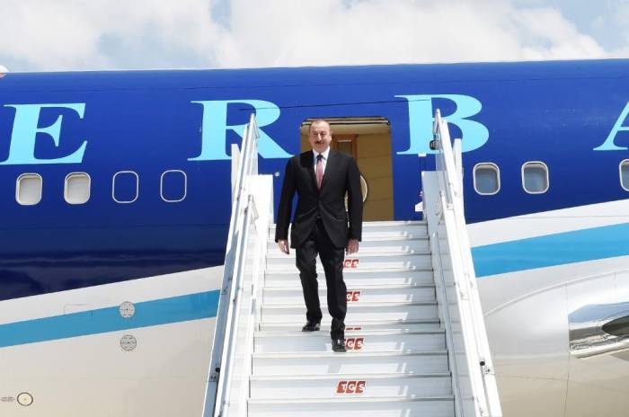 Azerbaijani president arrives in Turkey